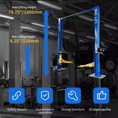 M&E 2 Post Lift 11000lbs Two Post Auto Lift Auto Truck Hoist Super Quality – image 2
