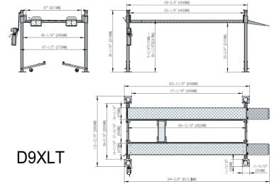 APlusLift Falcon 9,000LB 4-Post Portable Parking Storage Service Car Lift - HW-D9XLT – image 7