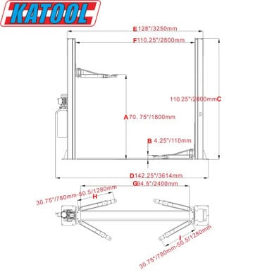 2 Post Lift Auto lift 10000lbs Auto Lift Auto Truck Hoist Super Quality Shipping – image 10