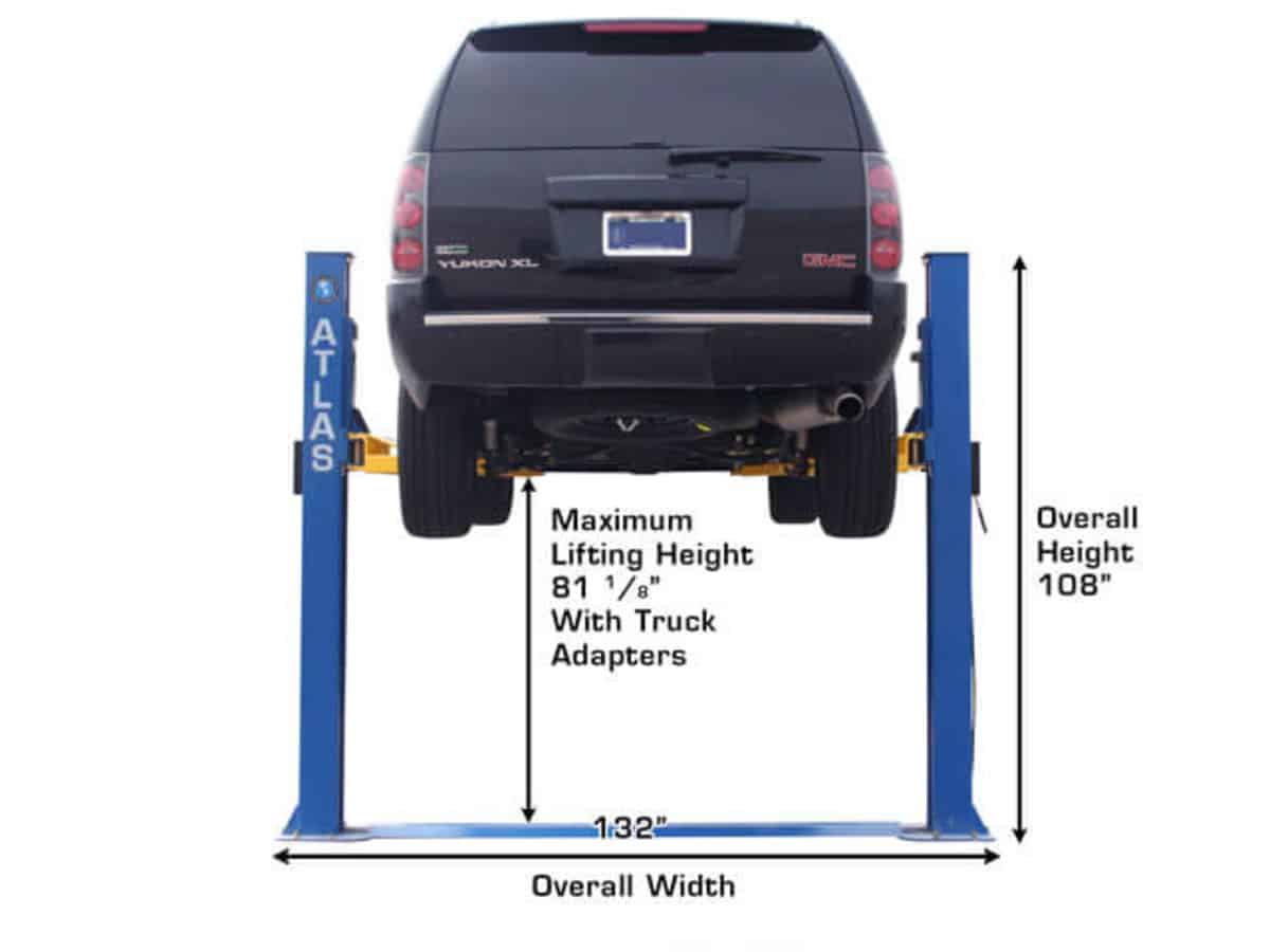 Atlas BP8000 8,000 lb Baseplate 2-Post Car Lift – image 4