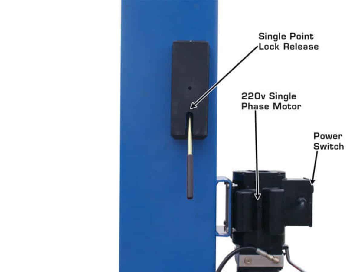 Atlas BP8000 8,000 lb Baseplate 2-Post Car Lift – image 11