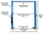 Atlas 9OHSC (SS) 9,000 lb Overhead 2-Post Car Lift – image 8