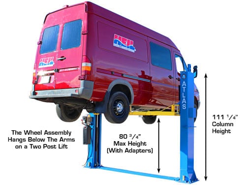 Atlas BP12000 12,000lbs 2-Post Bottom Plate Car Lift – image 13
