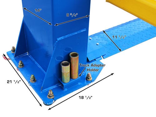 Atlas BP12000 12,000lbs 2-Post Bottom Plate Car Lift – image 18