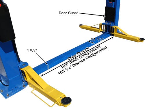 Atlas BP12000 12,000lbs 2-Post Bottom Plate Car Lift – image 28