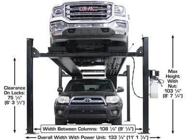 Apex 9 ALI Certified Hobbyist 9,000 Lb. Capacity 4-Post Parking Car Lift – image 4