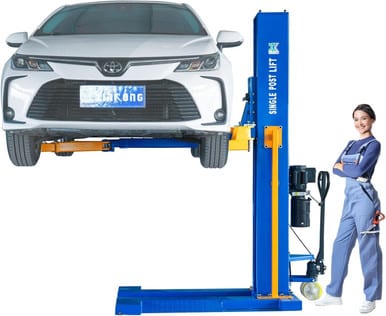 XK M6200 Car Lifts Model 220V Manually Unlock Mobile 6200Lbs Capacity Single Post Lift 36 Months Parts Replacemen – image 2