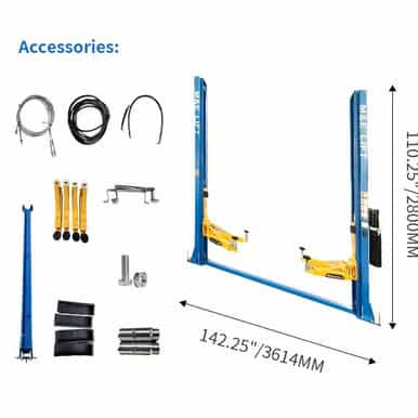 M&E 10000 lbs Two Post Lift 2 Post Lift Auto Lift Car Lift Hoist Equipment – image 7