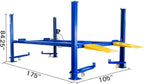 Weize 8500 lbs 4 Post Car Lift with Casters Kits Four Post Parking Lift 4-Post Portable Storage Service Home Parking Lift – image 5