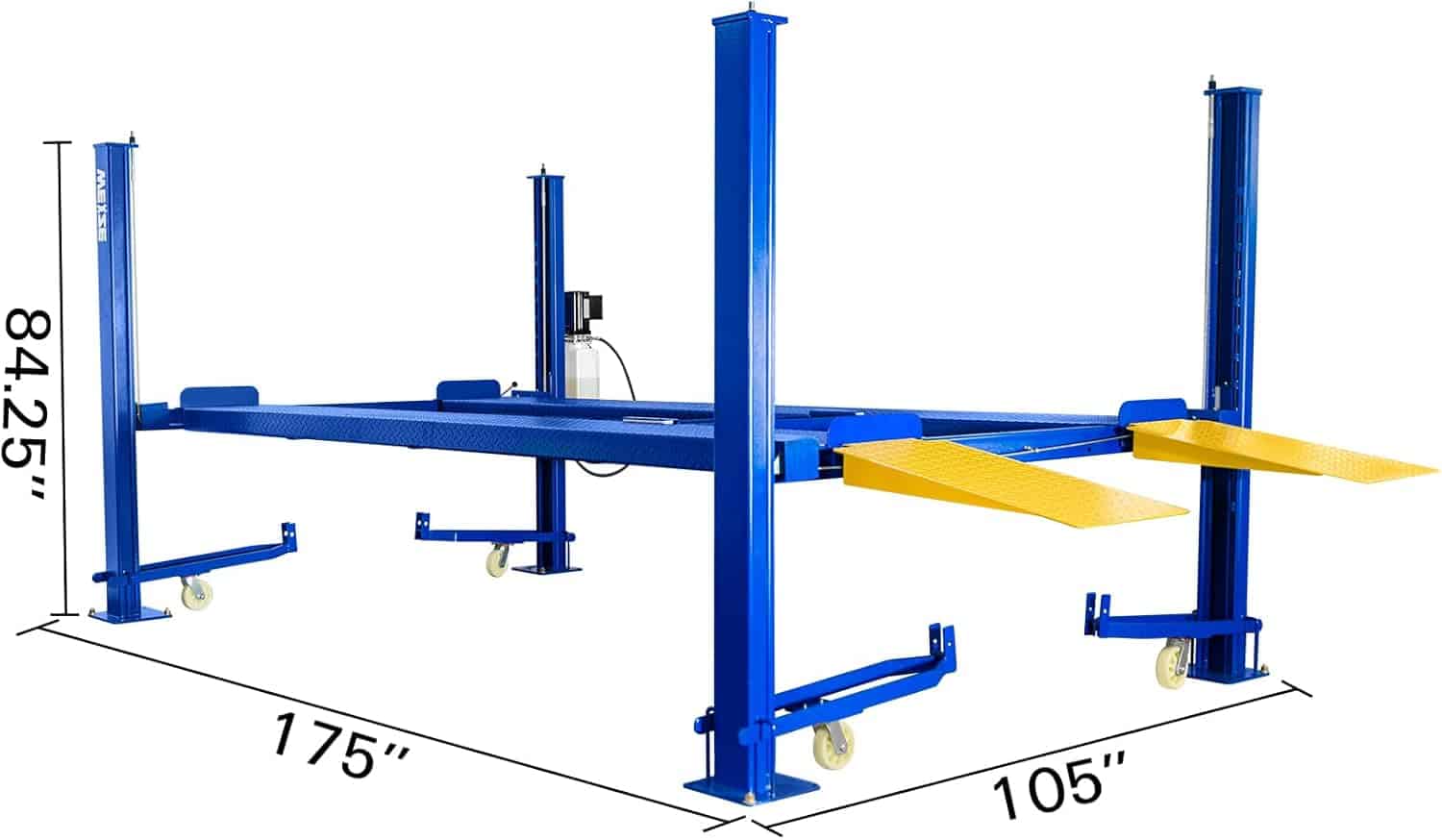 Weize 8500 lbs 4 Post Car Lift with Casters Kits Four Post Parking Lift 4-Post Portable Storage Service Home Parking Lift – image 5
