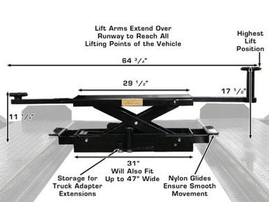 ATLAS RJ-35 3500 Lbs. Sliding Hydraulic Center Jack and Truck Adapters – image 7