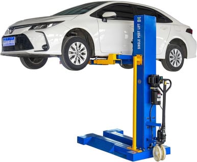XK M6200 Car Lifts Model 220V Manually Unlock Mobile 6200Lbs Capacity Single Post Lift 36 Months Parts Replacemen – image 5