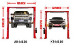AUTOKATO AK-M120 12,000 LB 2-Post Auto Lift – image 3