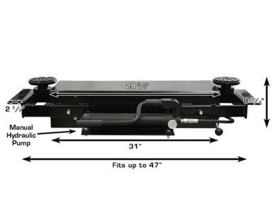 ATLAS RJ-35 3500 Lbs. Sliding Hydraulic Center Jack and Truck Adapters – image 1