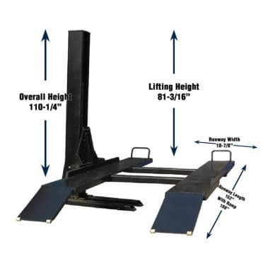Tuxedo SP-6K-SS 6,000 lb Single Post Storage Lift – image 5