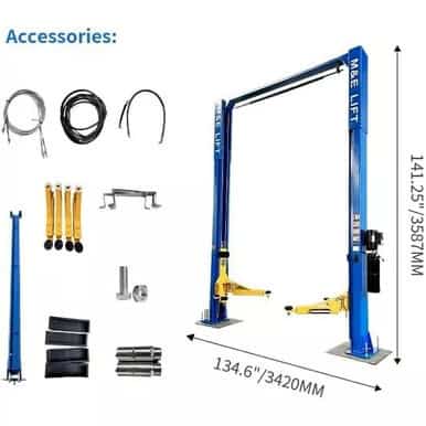 Katool ME-LM110S 11,000lbs 2-Post Vehicle Lift – Hydraulic Garage Hoist – image 4