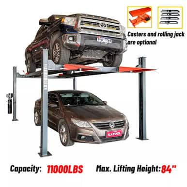 11000 Lbs Four Post Parking Lift 4-Post Auto Lift Garage Lift Storage – image 4