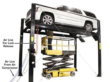 ATLAS ST-7000 SUPER TALL 4 Post Lift (7,000lbs Capacity) – image 9