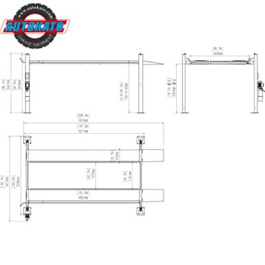 Katool KT-4H110 11,000 lb Four Post Vehicle Lift – image 9