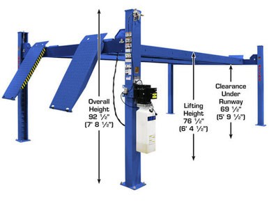 ATLAS Platinum PVL14 ALI Certified 14,000 Lbs. Capacity Commercial Grade 4-Post Lift – image 7