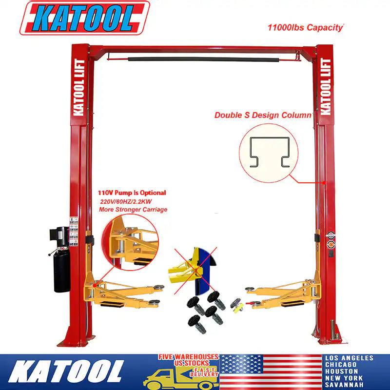 Katool KT-H100 Two-Post Overhead Lift – 10,000 lb Capacity – image 4
