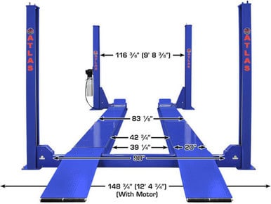 ATLAS Platinum PVL14OF-EXT Open Front ALI Certified Alignment Lift – image 5