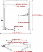 AUTOKATO AK-M120 12,000 LB 2-Post Auto Lift – image 14