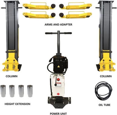 PMRL-200 8000 Lbs Test Portable Two-Post Garage Lift 2 Post Lift Car Lift Auto Lift – image 2