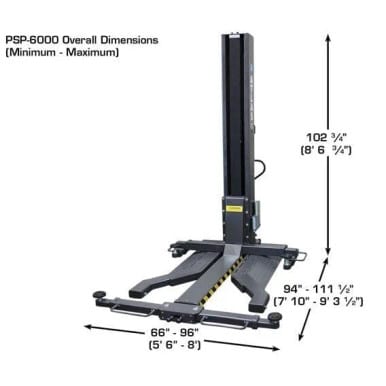 Atlas PSP-6000 6,000 lb Portable Single Post Lift – image 6