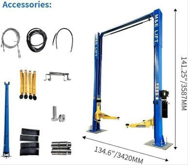 KATOOL 11000lbs 2 Post Car Lift Clearfloor Car Lift Auto Lift 2 Post Lift/Two Post Lift Car Lifts for Home Garage – image 2