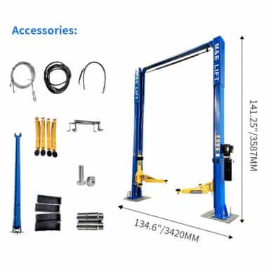 M&E 2 Post Lift 11000lbs Two Post Auto Lift Auto Truck Hoist Super Quality – image 4