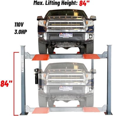 KATOOL 3.0HP 11000Lbs Lifting Height 84 Inch 4 Post Lift 110v Four Post Parking Lift 4-Post Auto Lift Garage Lift Storage – image 4