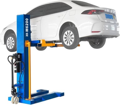 XK M6200 Car Lifts Model 220V Manually Unlock Mobile 6200Lbs Capacity Single Post Lift 36 Months Parts Replacemen – image 3