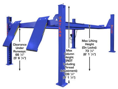 ATLAS Platinum PVL14OF-EXT Open Front ALI Certified Alignment Lift – image 6