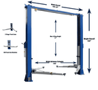Ideal TP10KAC-DX 10,000 lb. ALI Certified 2-Post Bi-Symmetric Clear Floor Lift – image 3
