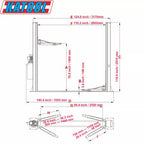 Katool KT-H105 10,000lbs 2-Post Vehicle Lift – Dual Safety Garage Hoist – image 6