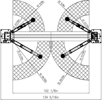 APlusLift HW-10KOH-A 10000LB Two Post Overhead Clear Floor Car Lift – image 7